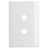 Placa P/ 2 Furos 4x2 Com Suporte - Novara Branco